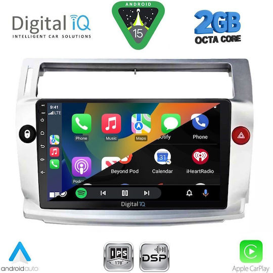 Digital IQ Ηχοσύστημα Αυτοκινήτου για Citroen C4 2004-2011 (Bluetooth/USB/WiFi/GPS/Apple-Carplay/Android-Auto) με Οθόνη Αφής 9"