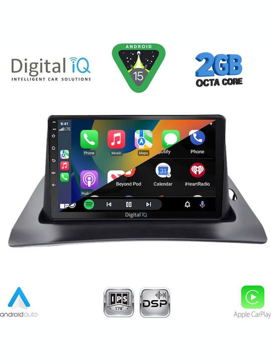 Digital IQ Car Audio System for Renault Kangoo 2010-2021 (Bluetooth/USB/WiFi/GPS/Apple-Carplay/Android-Auto) with Touch Screen 9"