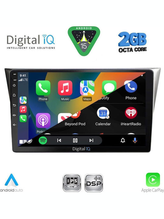Digital IQ Car Audio System for Subaru Impreza 2002-2008 (Bluetooth/USB/WiFi/GPS/Apple-Carplay/Android-Auto) with Touch Screen 9"