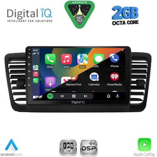 Digital IQ Car Audio System for Subaru Legacy / Outback 2002-2008 (Bluetooth/USB/WiFi/GPS/Apple-Carplay/Android-Auto) with Touch Screen 9"