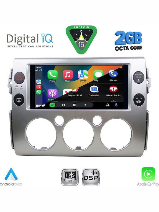 Digital IQ Car Audio System for Toyota FJ 2007-2013 (Bluetooth/USB/WiFi/GPS/Apple-Carplay/Android-Auto) with Touch Screen 9"