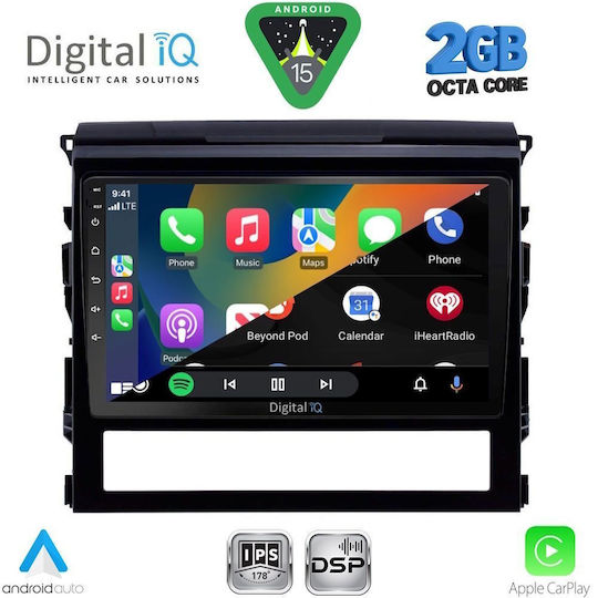 Digital IQ Sistem Audio Auto pentru Toyota Croazieră pe uscat 2016-2019 (Bluetooth/USB/WiFi/GPS/Apple-Carplay/Android-Auto) cu Ecran Tactil 9"