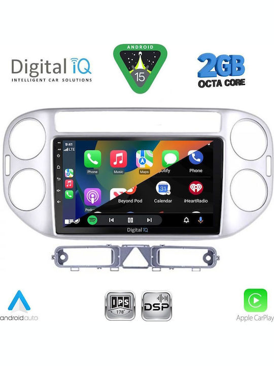 Digital IQ Car Audio System for Volkswagen Tiguan 2004-2011 (Bluetooth/USB/WiFi/GPS/Apple-Carplay/Android-Auto) with Touch Screen 9"