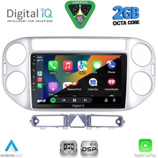 Digital IQ Ηχοσύστημα Αυτοκινήτου για Volkswagen Tiguan 2004-2011 (Bluetooth/USB/WiFi/GPS/Apple-Carplay/Android-Auto) με Οθόνη Αφής 9"