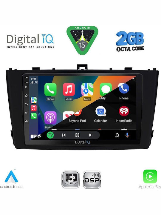 Digital IQ Auto-Audiosystem für Toyota Avensis 2009-2015 (Bluetooth/USB/WiFi/GPS/Apple-Carplay/Android-Auto) mit Touchscreen 9"