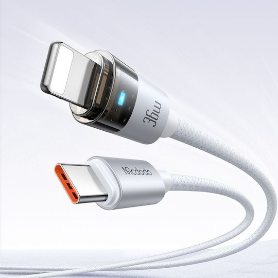 Mcdodo USB-C to Lightning Cable 36W Λευκό 1.2m CA-6942
