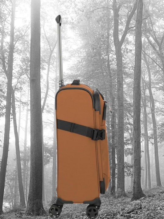 Travelite Βαλίτσα Ταξιδίου Καμπίνας Υφασμάτινη Curry με 4 Ρόδες Ύψους 55εκ.