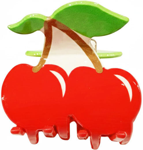 Set 12 Cherry Hair Clips Claws A51001-1