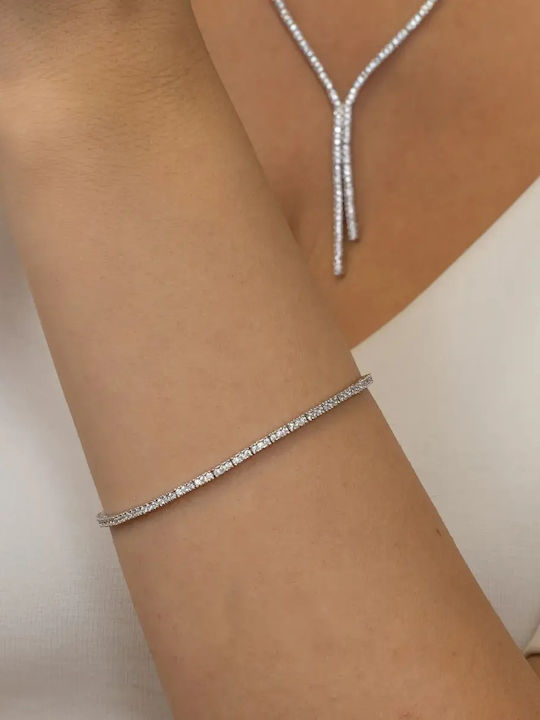 Set with Necklace , Earrings & Ring from Silver with Stones