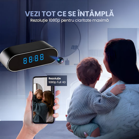 Hidden Spy Camera in Watch WiFi 1080p Full HD Night Vision Motion Detection Phone Alerts Audio Video Recording iOS Android App Home Office Surveillance No Card