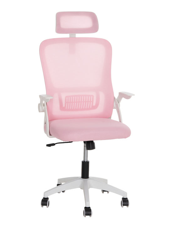 HomeMarkt Blazer Bürostuhl mit Einstellbaren Armen Rosa