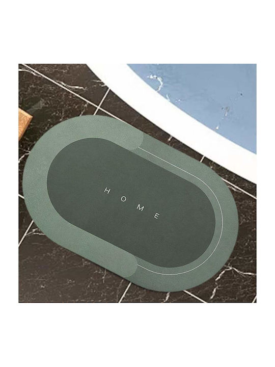 Rutschfest Set Badematten Oval Green 57x38cm 2Stück