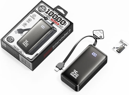 WK WP-61 Power Bank 10000mAh 35W Power Delivery / Quick Charge Μαύρο