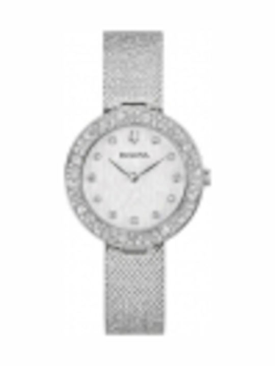 Bulova Ρολόι Μπαταρίας με Μεταλλικό Μπρασελέ Bulova Ρολόι Μπαταρίας με Μεταλλικό Μπρασελέ
