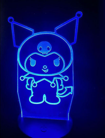 Led Kids Decorative Lamp with Color Changes Black 20x13cm