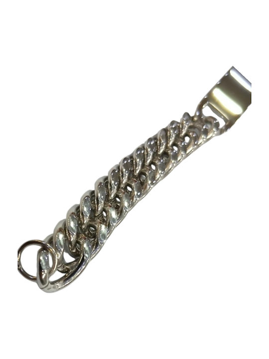 Kalliopi Silver Ανδρικό Βραχιόλι Ταυτότητα από Ατσάλι 22cm