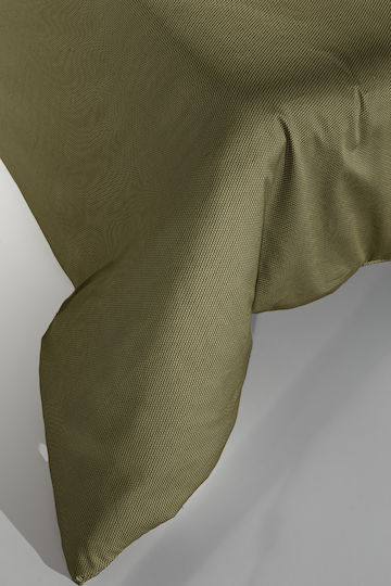 Guy Laroche Παπλωματοθήκη Βαμβακερή Μονή 165x225 Minimal Khaki