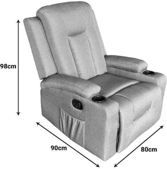 Gessel Relax Armchair Massage Gray 80x90x98cm