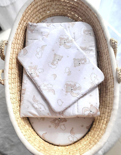 Newborn Σετ Λίκνου Beige 2τμχ