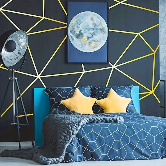 Bandă Adezivă Decorativă Autoadezivă Interior Zola Lungime 50 M Lățime 2 Cm PVC Flexibil Auriu