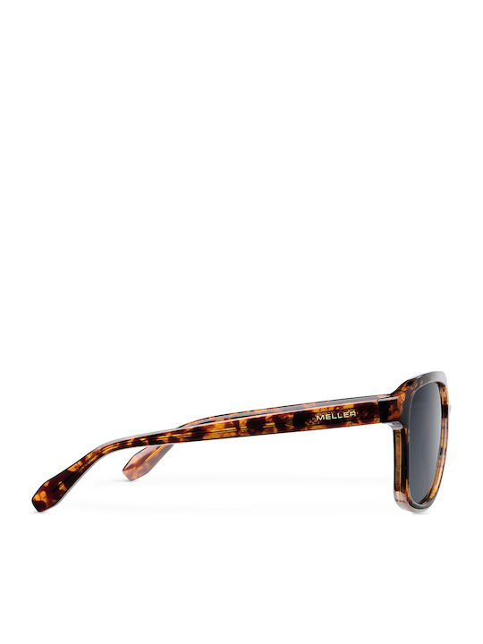 Meller Tingo Unisex Sunglasses With Brown Tartaruga Horn-Rimmed Frame And Grey Lens DR-TIGCAR