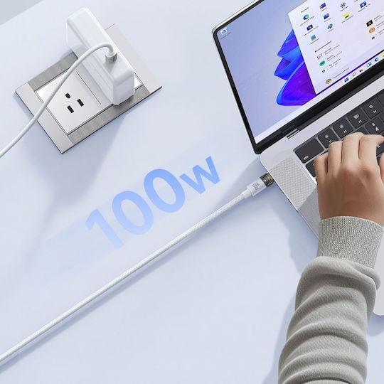 Mcdodo USB 2.0 Kabel USB-C männlich - USB-C 100W Weiß 1.2m