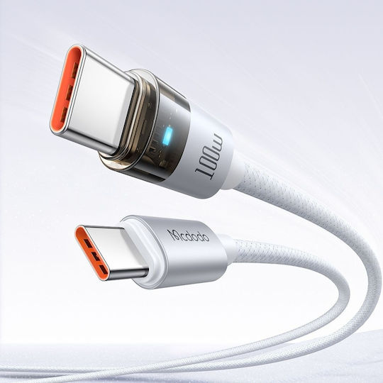 Mcdodo USB 2.0 Kabel USB-C männlich - USB-C 100W Weiß 1.2m