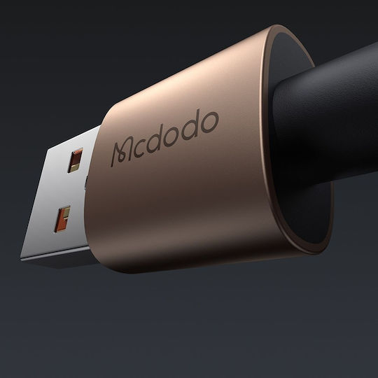 Mcdodo Редовна USB 2.0 Кабел USB-C мъжки - USB-A мъжки 66W Златист 1.2м