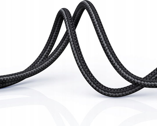 Mcdodo Braided / LED USB 2.0 Cable USB-C male - USB-C 60W PD Μαύρο 1m CA-4410