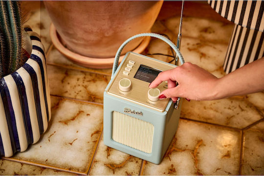 Roberts Revival Mini 2 Cu alimentare la rețea / baterie DAB+ cu Bluetooth Duck Egg Blue