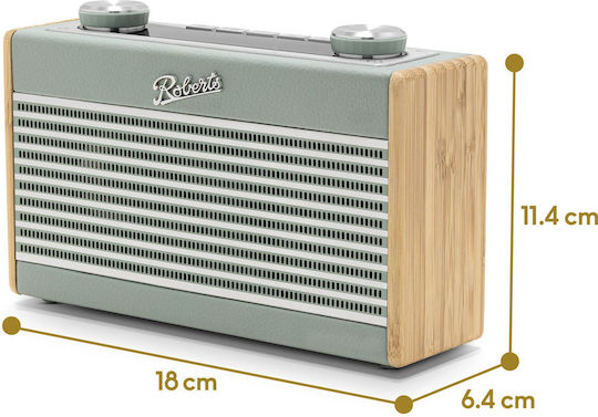 Roberts Rambler Uno Επιτραπέζιο Ραδιόφωνο Ρεύματος DAB+ με Bluetooth Duck Egg Blue