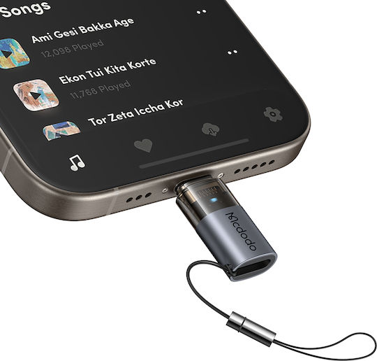 Mcdodo Μετατροπέας Lightning female σε USB-C male Μπλε 1τμχ OT-7610