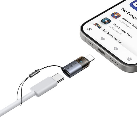 Mcdodo Μετατροπέας USB-C female σε Lightning male Μπλε 1τμχ OT-7630