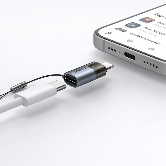 Mcdodo Μετατροπέας USB-C female σε Lightning male Μπλε 1τμχ OT-7630