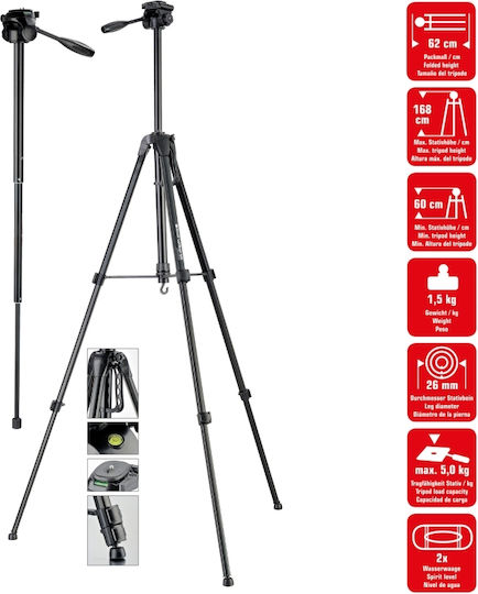 Braun Phototechnik Monopied Foto Ușor 168S și Sarcină Maximă 1.5kg