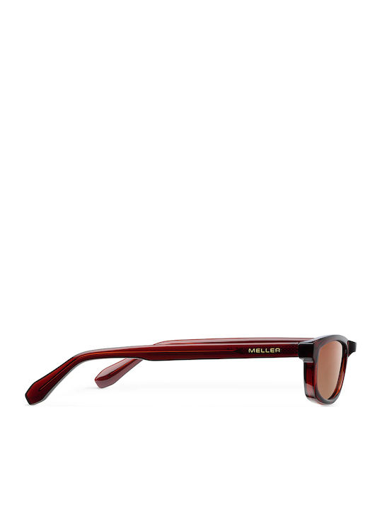 Meller Rami Unisex Sunglasses with Burgundy Horn-Rimmed Frame and Brown Lenses RM-MAROONGBROWN