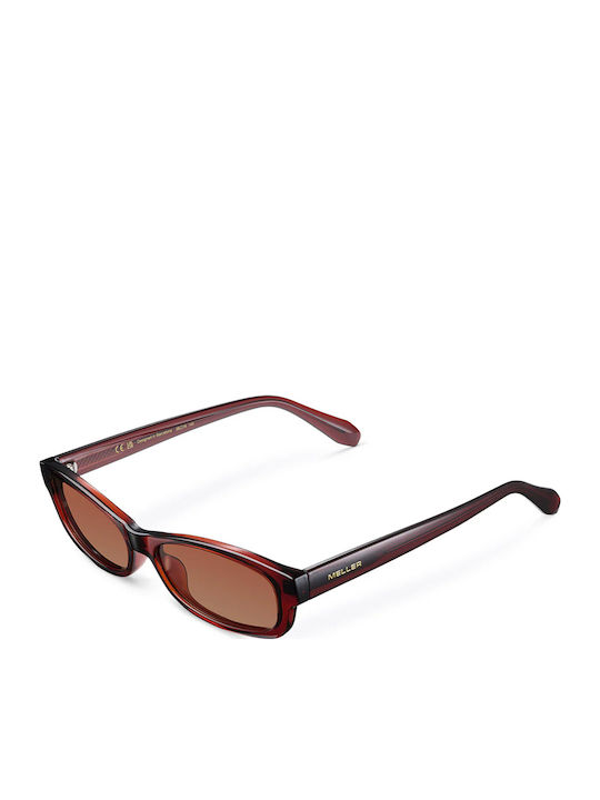 Meller Unisex Γυαλιά Ηλίου με Κόκκινο Κοκκάλινο Σκελετό και Κόκκινο Φακό AMR-MAROONGBROWN