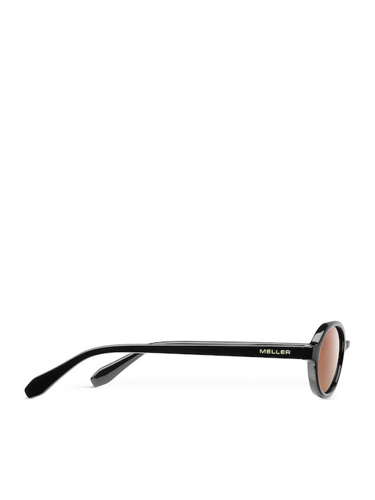 Meller Oba Unisex Sunglasses with Horn-Rimmed Black Brown Frame OB