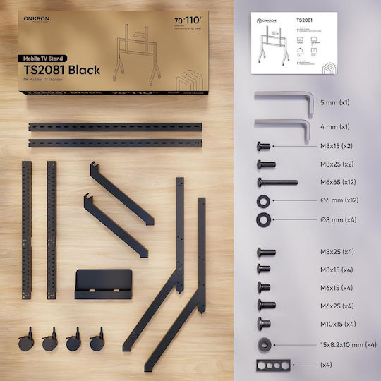 Onkron TV Mount Floor up to 90" and 90kg Black