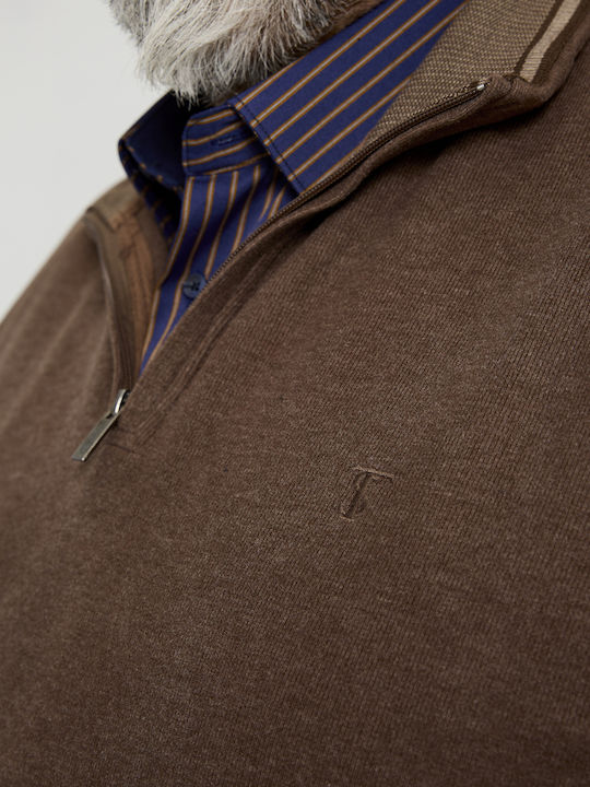Long Sleeve Brown Blouse