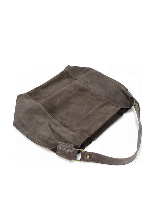 Leder Damen Shopper Tasche Wildleder Braune