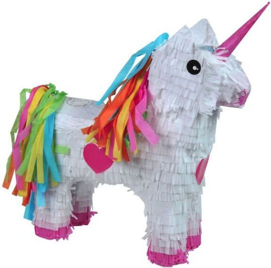 Pinata Tematică Petrecere Unicorni Flippy Pinata Din Hârtie Carton Pinata Pentru Copii 50 X 35 X 10 Cm Albă