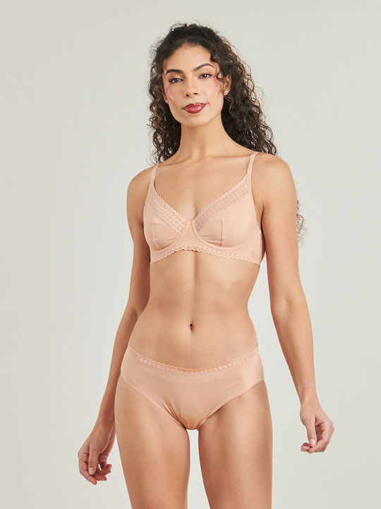 Balconette Beige Σουτιέν mit Bügel