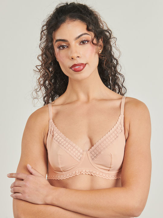 Balconette Beige Σουτιέν mit Bügel