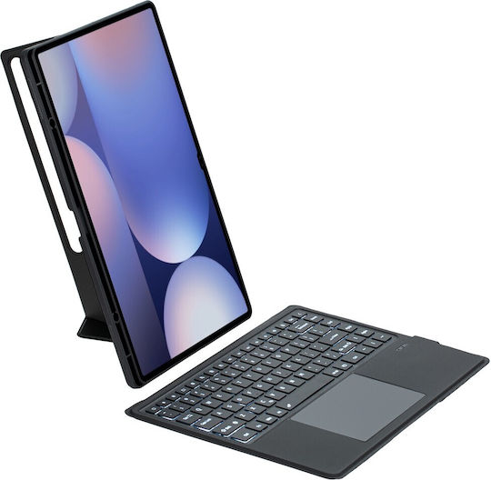 Bluetooth Flip Cover με Πληκτρολόγιο Μαύρη (Samsung Galaxy Tab S8 Ultra, S9 Ultra, S10 Ultra)
