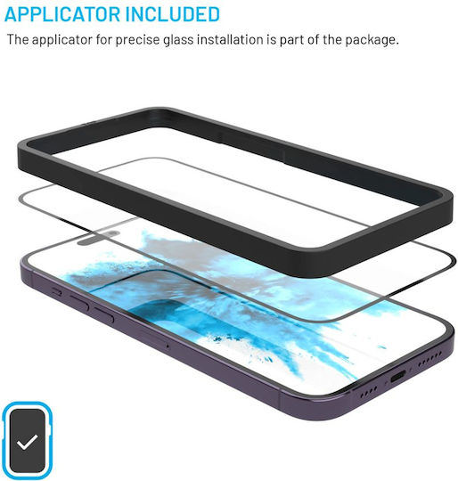 Fixed 2.5D Screen Protector 2τμχ Μαύρο (iPhone 17 / 17 Pro / 16 Pro)