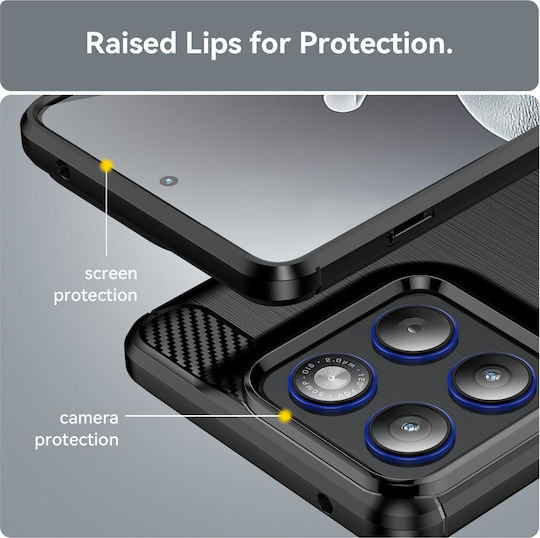 Techsuit Carbon Bumper Σιλικόνης / Πλαστικό Μαύρο (Motorola Edge 70, Techsuit)