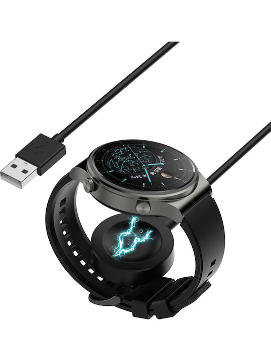 Techsuit Ladegerät für Huawei Watch 4, Huawei Watch 4 Pro, Honor 4 Pro Schwarzς