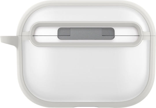 Uniq Case Silicone / Plastic with Hook in White color for Apple AirPods Pro