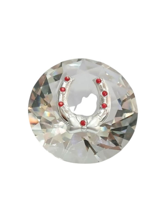 Kalliopi Silver Γούρι Πέταλο Λευκό 8x8cm